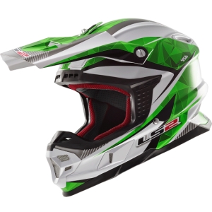 Casco LS2 Light Quartz blanco y verde